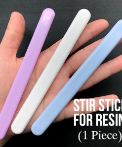 Reusable Stir Stick with Embedded Acrylic Core for Resin Craft | Silicone Mixing Tool for Resin Art | Essential Resin Tool (13mm x 140mm)